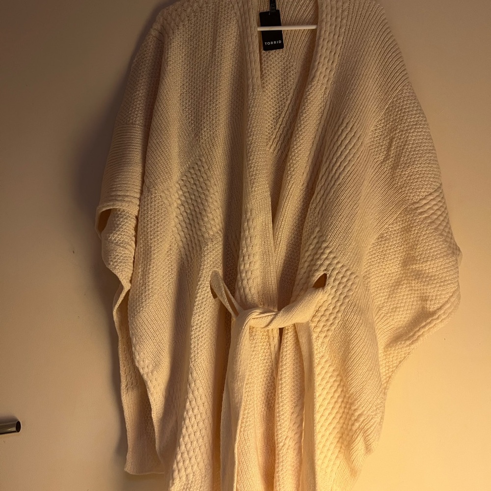 Torrid Cream Knit Ruana